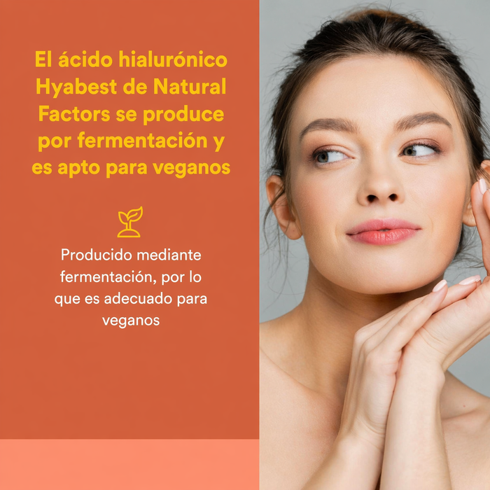 Acido Hialuronico Vegano 120 mg Hyabest® (60 veg caps), Natural Factors