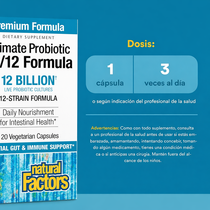 Ultimate Probiotic 12/12 Formula (60 vcap), Natural Factors