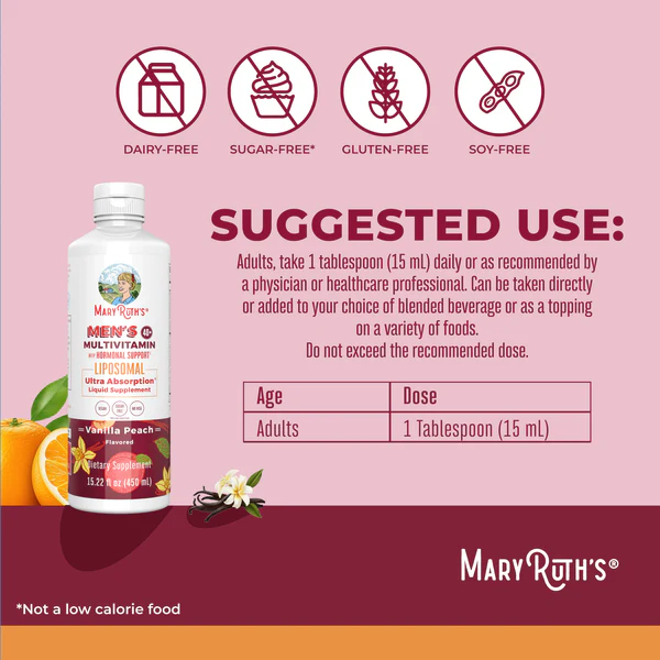 Multivitaminico Liposomal 40+ para Hombres (15.22 fl oz/450ml), Mary Ruth´s