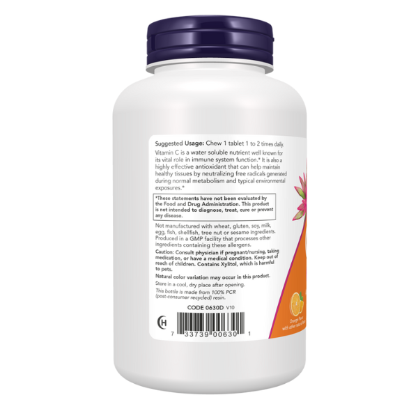 Vitamina C-500 Sabor Naranja (100 tabs)