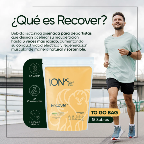 Electrolitos Recover To Go Sabor Limón y Miel (150 g), ION X