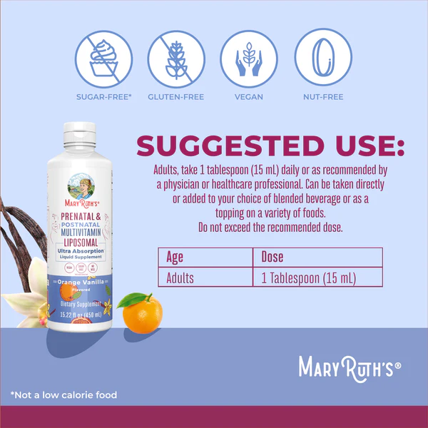 Prenatal &amp; Postnatal Liposomal Multivitamin 15.22oz (450.10ml) Mary Ruth