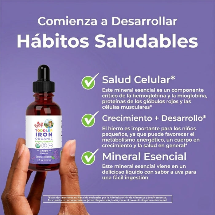 Organic Iron Toddler Liquid Drops 2oz (60ml)