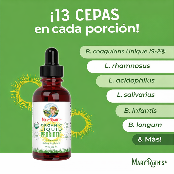 Probiotico Organico, Liquido 60 ml (2 fl oz), Mary Ruth's