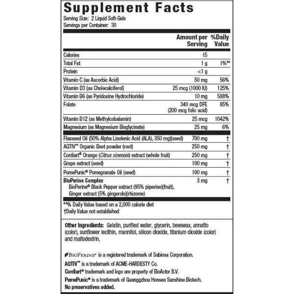 Remolacha para Cardio, Apoyo al Corazon (60 softgels), Irwin Naturals