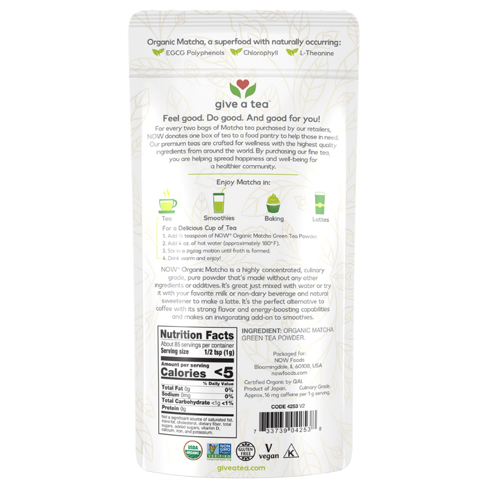 Te Verde Matcha en Polvo, Organico (3 oz/85 gr)