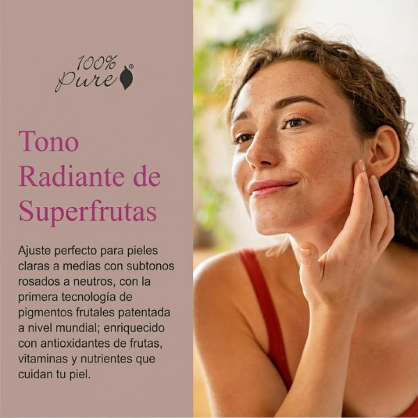 Base de Maquillaje Fruit Pigmented® Sand (1 fl oz 30 ml), 100% Pure