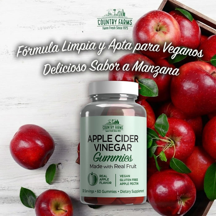 Vinagre de Manzana Sabor Manzana Country Farms® (60 gomitas), Windmill