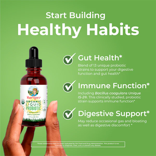 Probiotico Organico, Liquido (2 fl oz/60ml), Mary Ruth´s