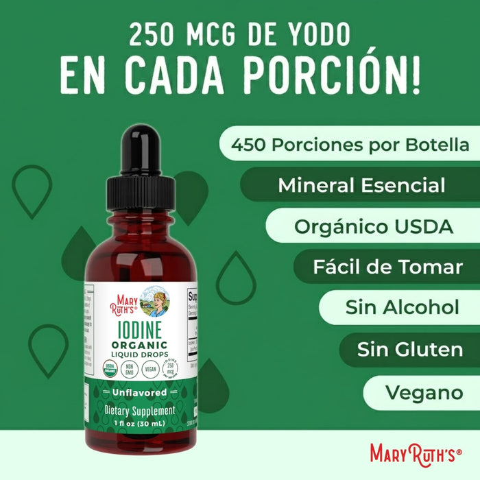 Yodo Organico, Liquido 30 ml (1 fl oz), Mary Ruth's