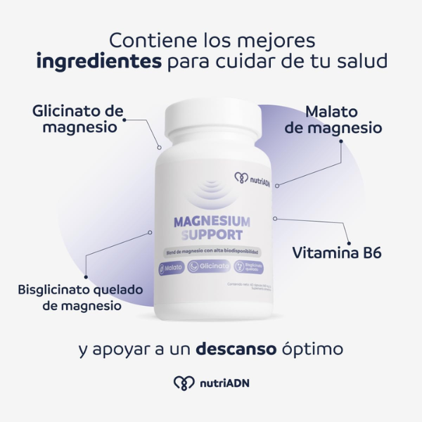 Magnesio, Relajación, Sueño Profundo y Recuperación Natural (60 caps), NutriADN
