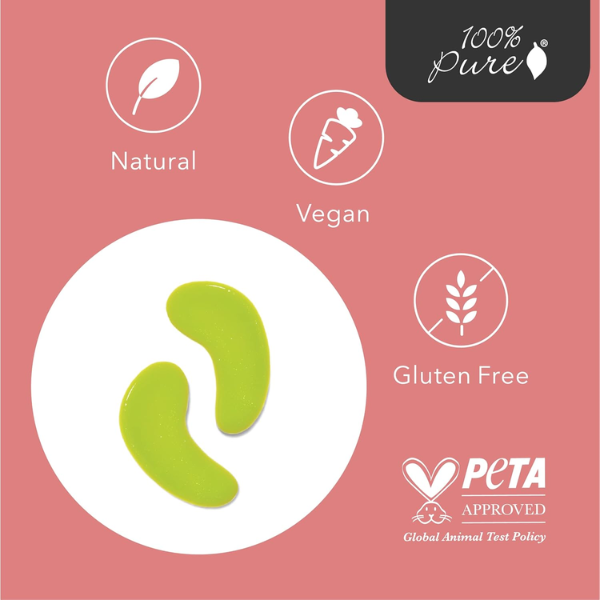 Parches Hidratantes para Ojos (2 piezas), 100% Pure