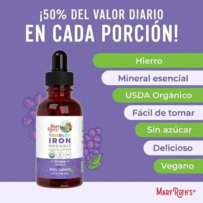 Organic Iron Toddler Liquid Drops 2oz (60ml)