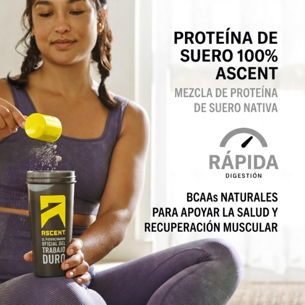 Proteína de Whey Sabor Vainilla (1 lb 454 g), Ascent