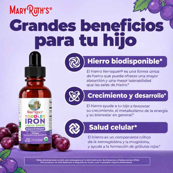 Organic Iron Toddler Liquid Drops 2oz (60ml)