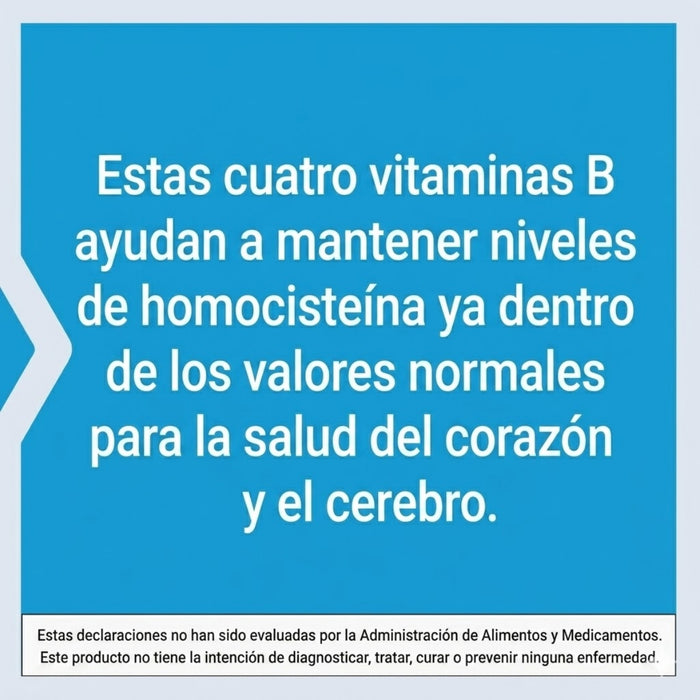 Homocisteína Balance B-Complex. B2,B6, B12 y Folato Activo (60 veg caps), Life Extension