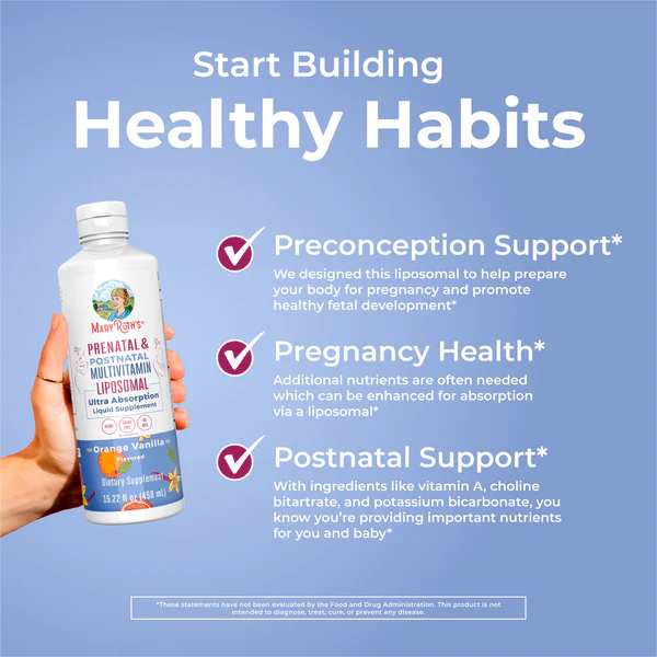 Prenatal &amp; Postnatal Liposomal Multivitamin 15.22oz (450.10ml) Mary Ruth