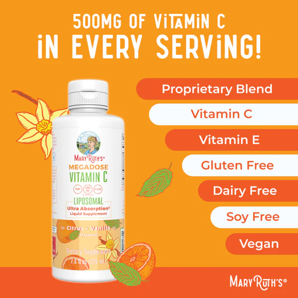 Liposomal Vitamin C Megadose 7.6oz (225ml) Mary Ruth