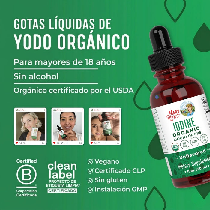 Yodo Organico, Liquido 30 ml (1 fl oz), Mary Ruth's