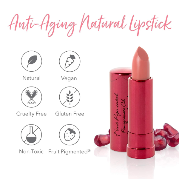 Labial Hidratante con Aceite de Granada y Fruit Pigmented® Foxglove (0.15 oz 4.5 g), 100% Pure