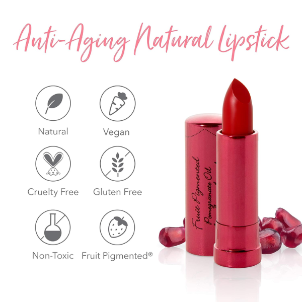 Labial Hidratante con Aceite de Granada y Fruit Pigmented® Poppy (0.15 oz 4.5 g), 100% Pure