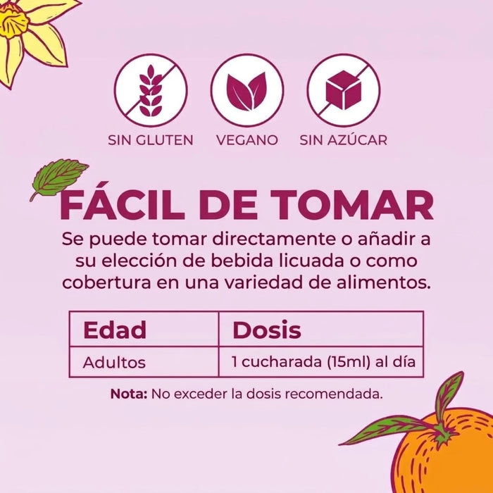 2X1 Multivitamínico Liposomal Prenatal y Postnatal Sabor Naranja Vainilla, Liposomal 450 ml (15.22 fl oz), MaryRuth's