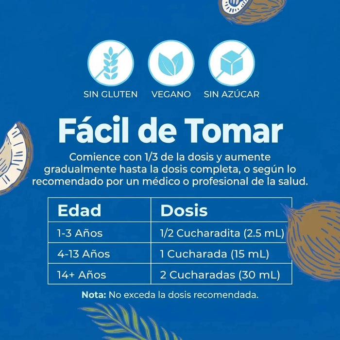 Multimineral Nocturno Sabor Coco, Liquido 450 ml (15.22 fl oz), Mary Ruth's