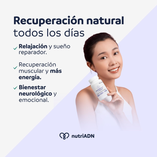 Magnesio, Relajación, Sueño Profundo y Recuperación Natural (60 caps), NutriADN