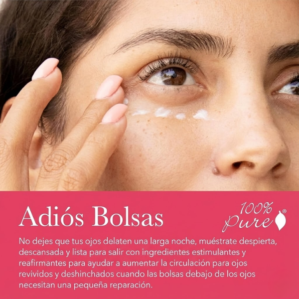 Crema para Contorno de Ojos de Café (0.3 fl oz 8 ml), 100% Pure