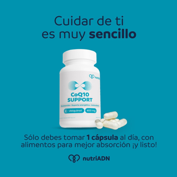 CoQ10,  Energía Celular y Protección Antioxidante (60 caps), NutriADN