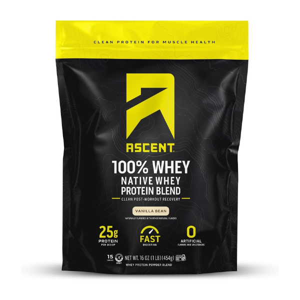 Proteína de Whey Sabor Vainilla (1 lb 454 g), Ascent