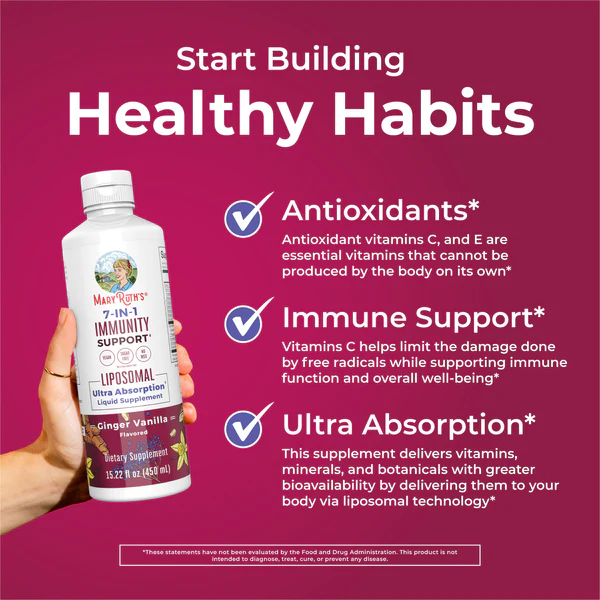Inmunidad 7 en 1 Liposomal (15.22 fl oz/450ml), Mary Ruth´s