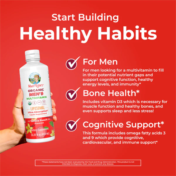 Multivitaminico Liposomal Organico para Hombres (15.22 oz/450ml), Mary Ruth´s