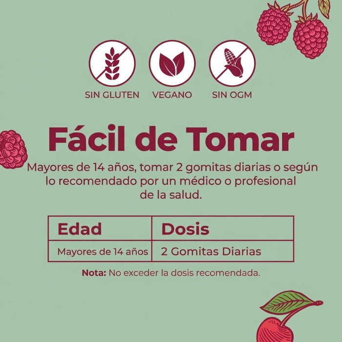 MultivitamínicO Orgánico para Mujeres Sabor Cereza y Frambuesa (60 gomitas), MaryRuth's