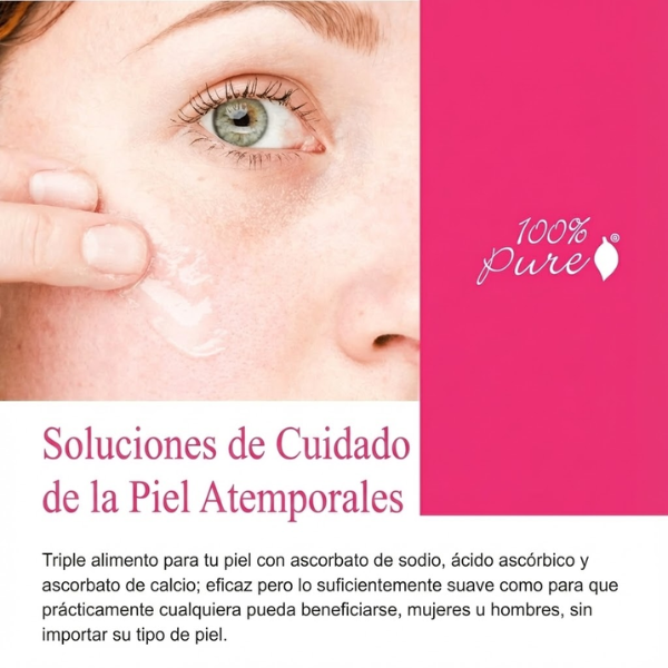 Reafirmante Facial de Vitamina C, Polvo (0.35 oz 10 g), 100% Pure