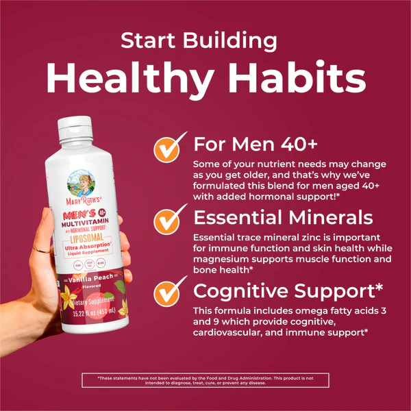 Multivitaminico Liposomal 40+ para Hombres (15.22 fl oz/450ml), Mary Ruth´s