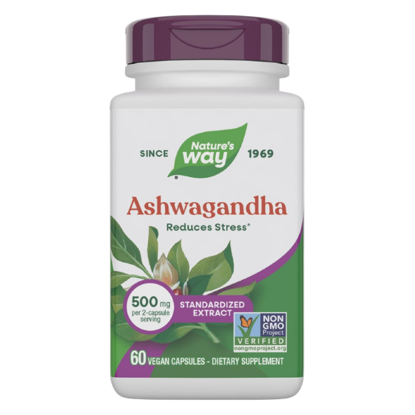 Ashwagandha, ayuda contra el estrés 500 mg (60 veg caps), Nature's Way