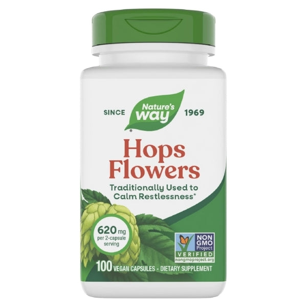 Flores de Lupulo 620 mg (100 veg caps), Nature's Way