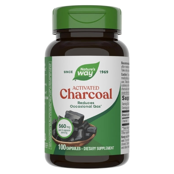 Carbón Activado Vegetal 560 mg (100 caps), Nature's Way