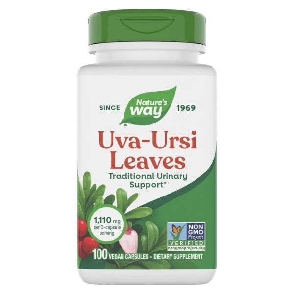 Salud Tracto Urinario, Hoja de Uva Ursi 1110 mg (100 veg caps), Nature's Way