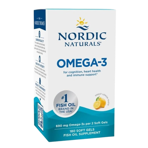 Omega-3 690 mg Sabor Limón (120 softgels), Nordic Naturals