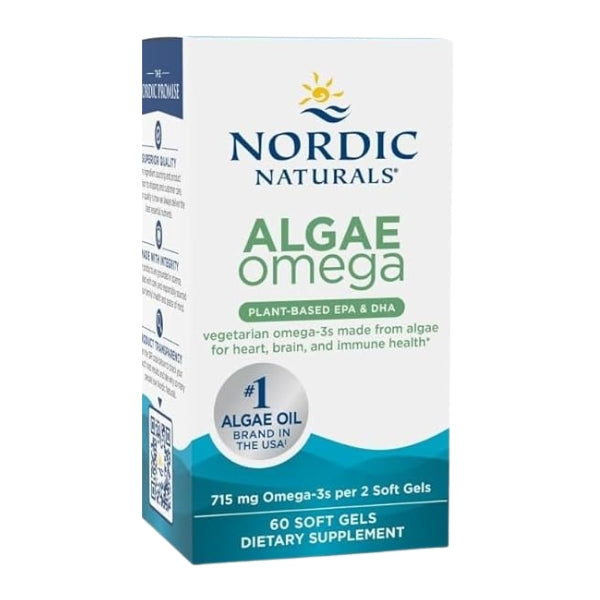 Algae Omega 715 mg 195mg EPA 390 mg DHA (60 softgels), Nordic Naturals
