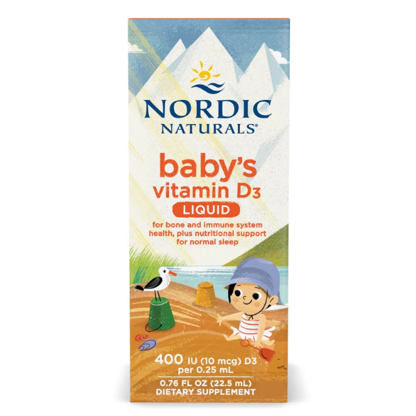 Vitamina D3 para Bebés 400 IU 22.5 ml (0.76 fl oz), Nordic Naturals