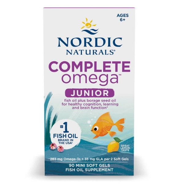 Omega 3-6-9 para Niños, Complete Omega Junior (90 mini softgels), Nordic Naturals