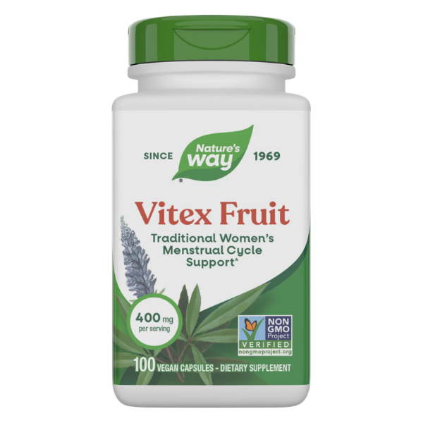 Apoyo Menstrual Vitex 400 mg (100 veg caps), Nature's Way