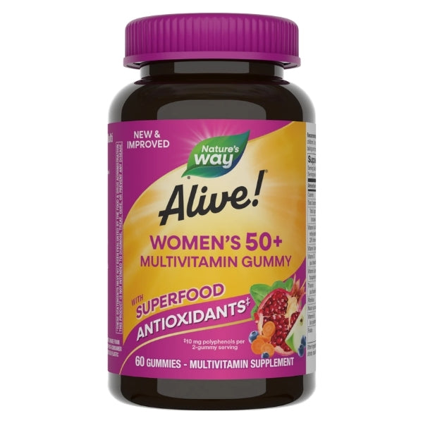 Multivitamínico Para Mujeres 50+ Alive!® (60 gomitas), Nature's Way