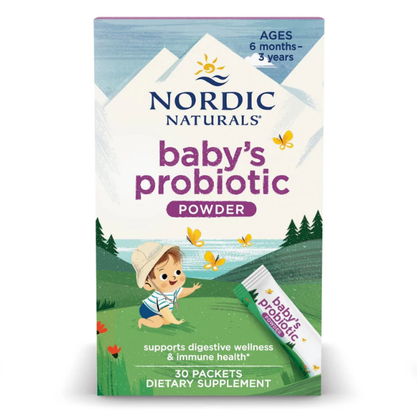Probióticos para Bebés, Polvo (30 packs), Nordic Naturals