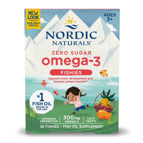 Omega-3 para Niños Sabor Tutii Frutii 300 mg (36 gomitas), Nordic Naturals