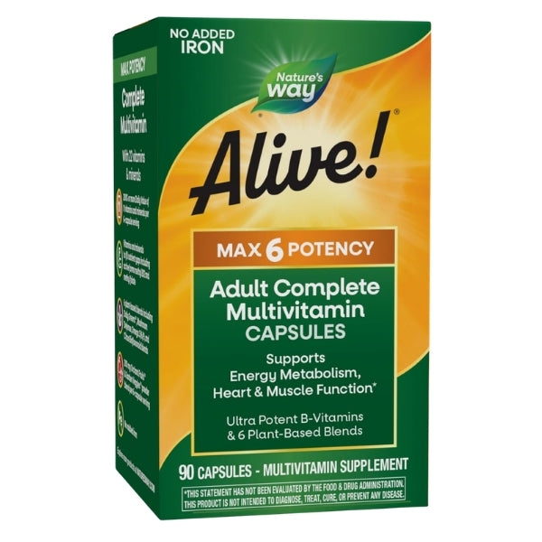 Multivitamínico Alive!® Max6 Alta Potencia (90 caps), Nature's Way