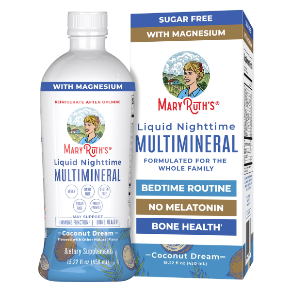 Multimineral Nocturno Sabor Coco, Liquido 450 ml (15.22 fl oz), Mary Ruth's